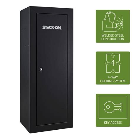 stack on 14 gun steel key lock security cabinet|14 gun fireproof safe.